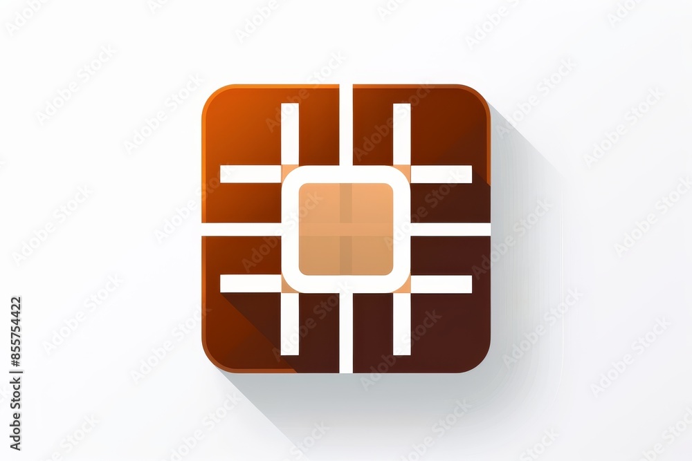 Aufkleber modern game icon with abstract geometric design and white square elements