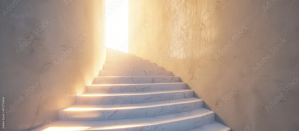 Aufkleber Stairway to the light. Copy space image. Place for adding text or design
