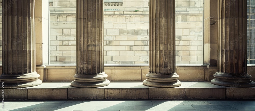 Aufkleber Windows and columns in ancient buildings. with copy space image. Place for adding text or design