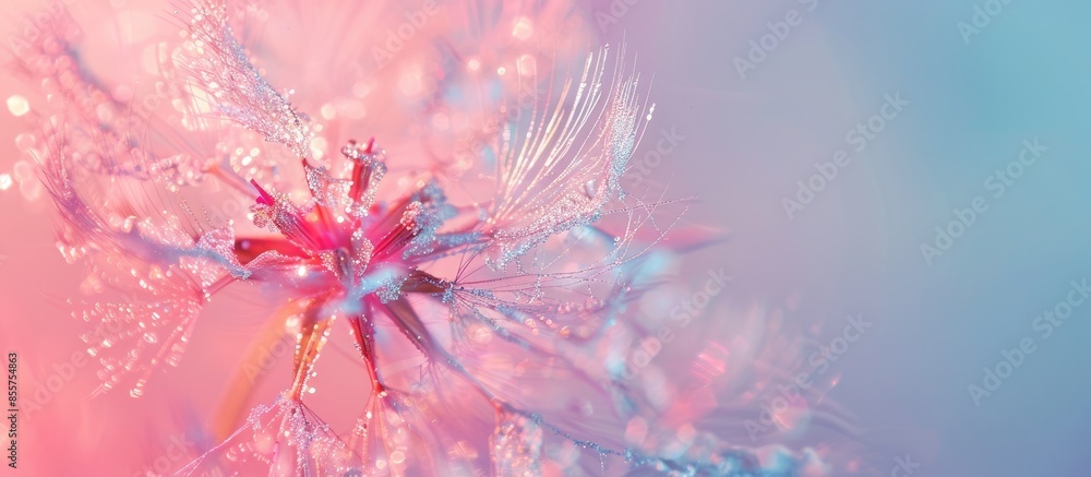 Fototapete Cracker flower on pastel background  Abstract  Flower. with copy space image. Place for adding text or design