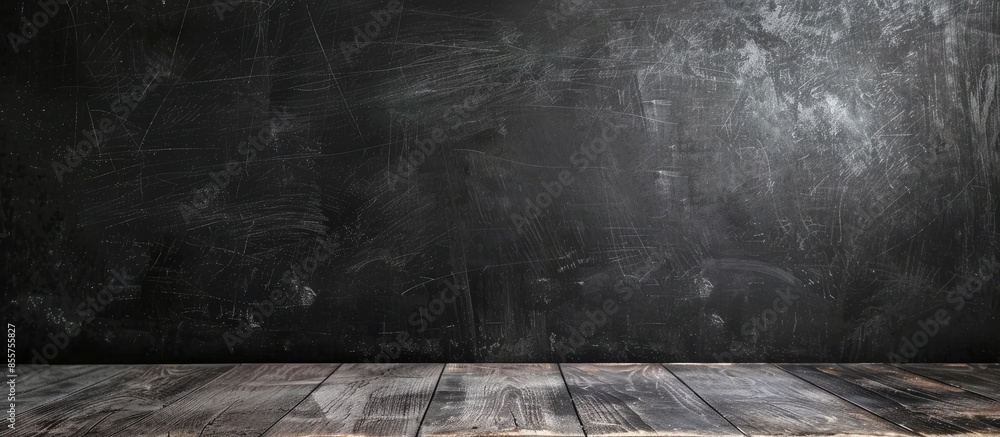 Aufkleber blackboard texture wall and black background, copy space horizontal studio. Copy space image. Place for adding text or design