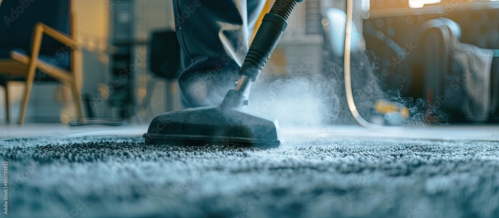 Aufkleber ruarpet washing by pressure machine. carpet cleaning with professional extraction spray cleaner. wit