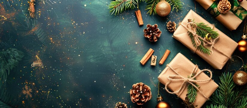 Preparing advent calendar for kids. Preparing christmas and new year gifts for children. Seasonal tradition. with copy space image. Place for adding text or design