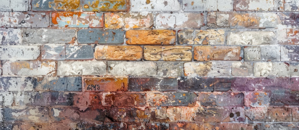 Poster surface of the brick wall for design and background . with copy space image. Place for adding text or design