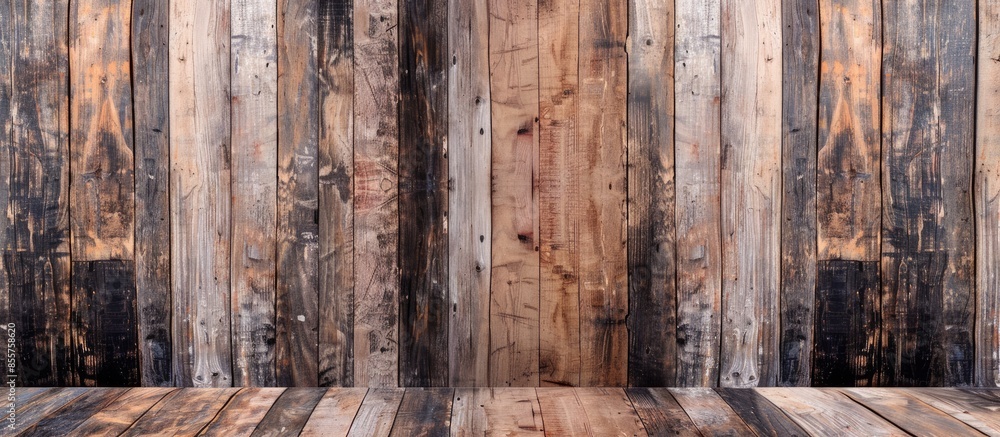 Poster brown wooden texture wall pattern background texture. with copy space image. Place for adding text or design