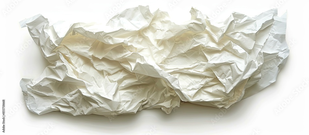 Aufkleber Tissue paper isolated on white background with clipping path. with copy space image. Place for adding text or design