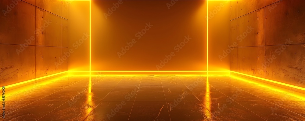 Aufkleber bright and inviting neon yellow empty background for product concept visualization and display