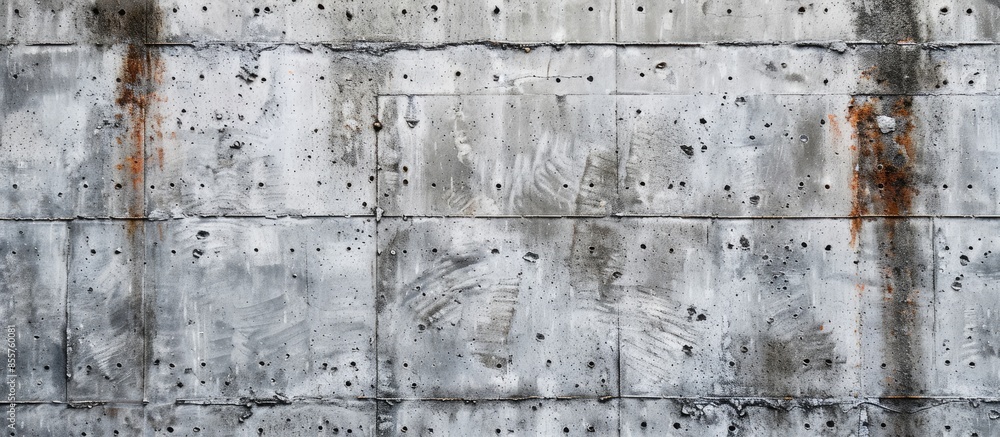 Poster cement wall background, not painted in vintage style for graphic design or retro wallpaper. with cop