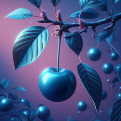 Blue cherry tree