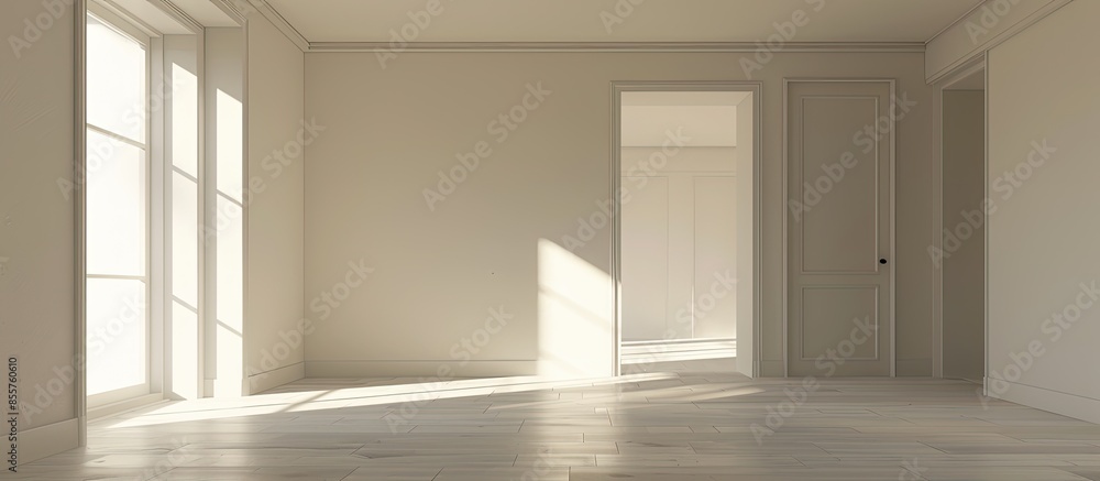 Poster House interior with Empty room. with copy space image. Place for adding text or design