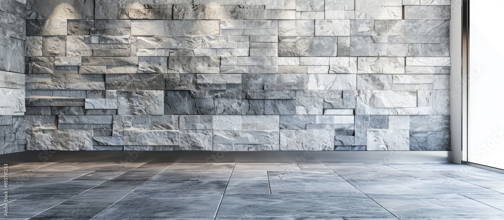 Poster stone tile design of modern wall. with copy space image. place for adding text or design