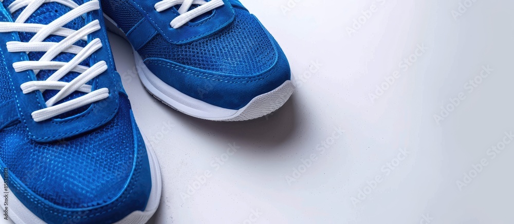 Poster sport men shoes isolated on white background. copy space image. place for adding text or design