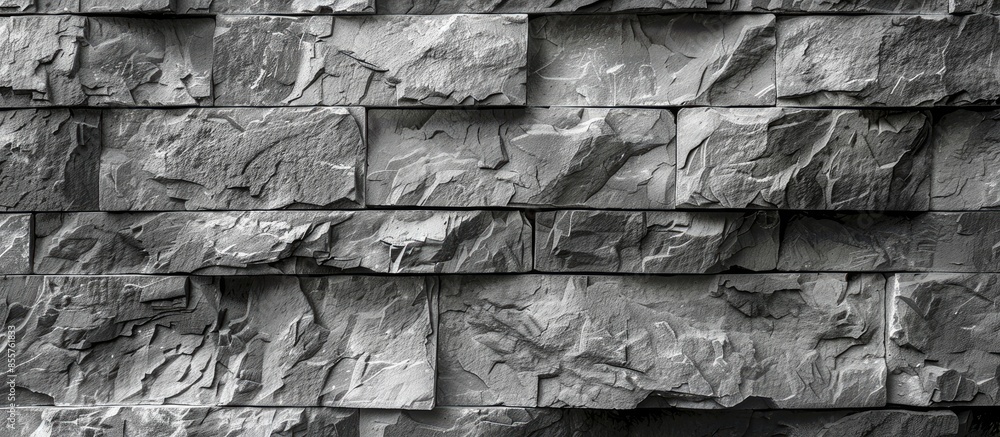 Aufkleber gray stone wall texture with abstract pattern background. with copy space image. place for adding te