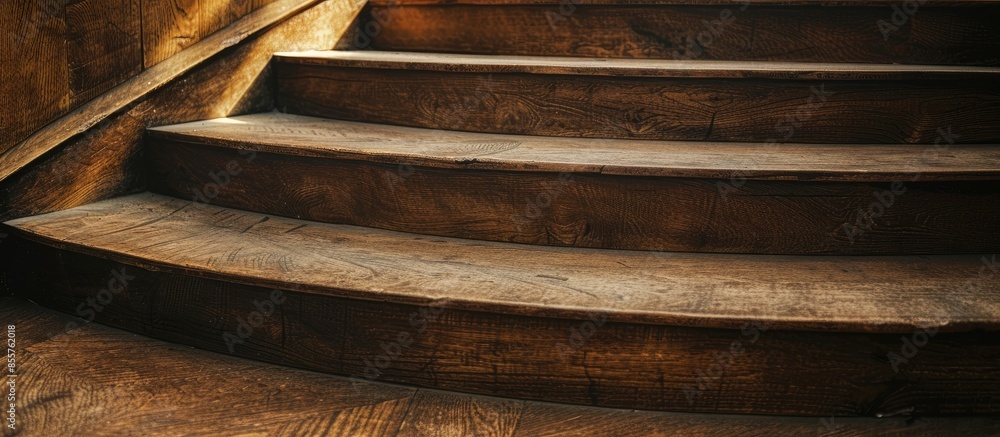 Poster wooden stairs. with copy space image. place for adding text or design