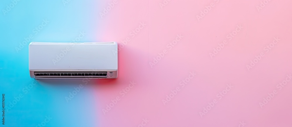 Fototapete air conditioner pastel background air condition isolated. with copy space image. place for adding te