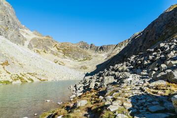 Dlhe pleso lake in Velicka dolina valley in High Tatras mountains in Slovakia © honza28683