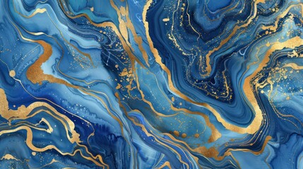 liquid blue and white marble background
