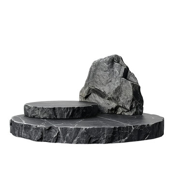 recommend clip art: Empty round black rock podium clip art