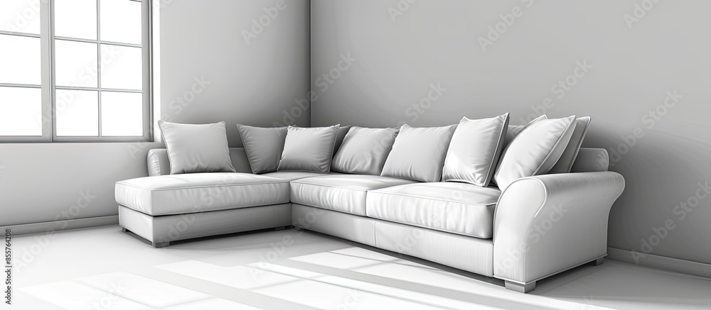 Aufkleber Corner sofa. with copy space image. Place for adding text or design