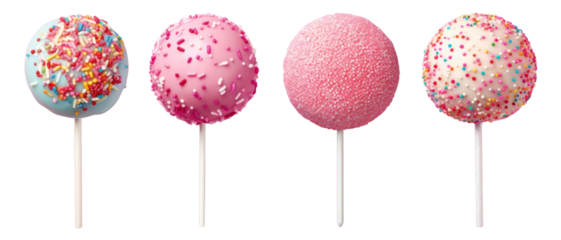 Cake Pop lollipop candy png cut out element set