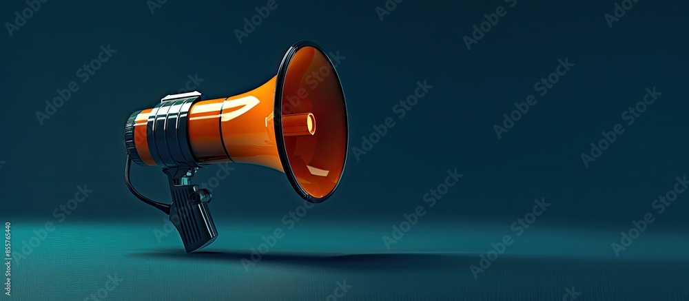 Poster Dynamic Label With Megaphone And text Coming Soon. with copy space image. Place for adding text or design