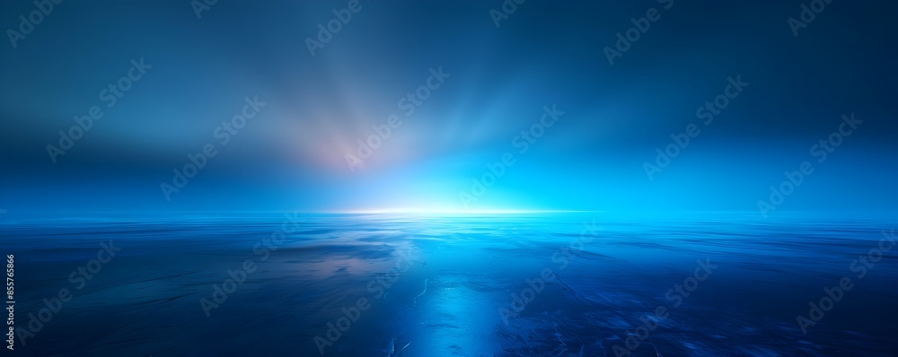 Aufkleber soft neon blue gradient background with gentle lighting for tech gadget and product concept display