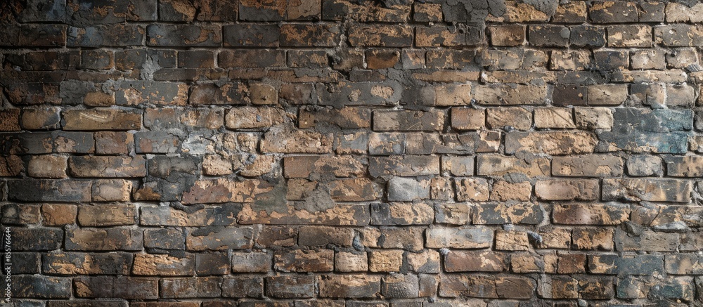 Poster brown brick wall texture. with copy space image. place for adding text or design