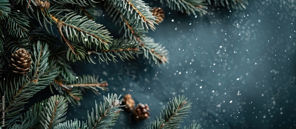 Aufkleber decoration fir. with copy space image. Place for adding text or design