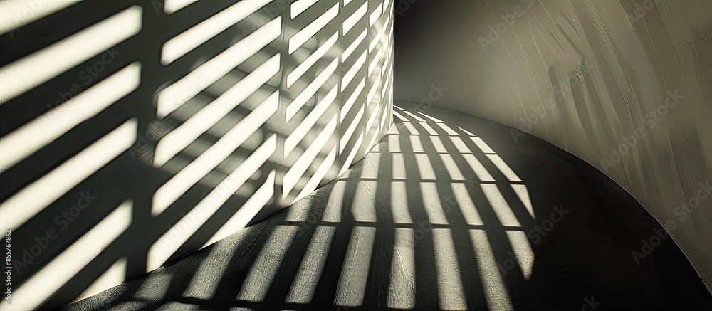 Poster Light and shadow forming stripes and design. with copy space image. Place for adding text or design
