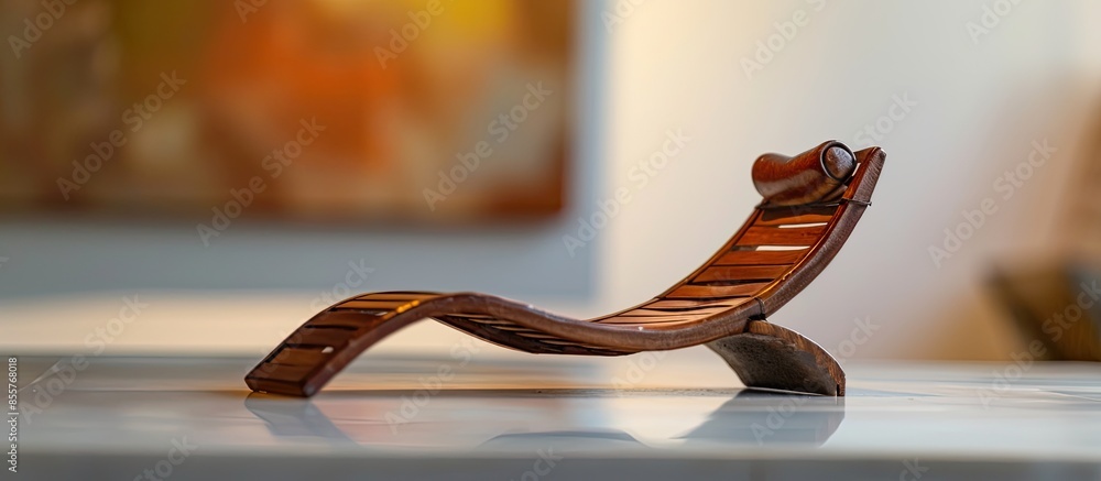 Poster miniature chaise longe. with copy space image. Place for adding text or design