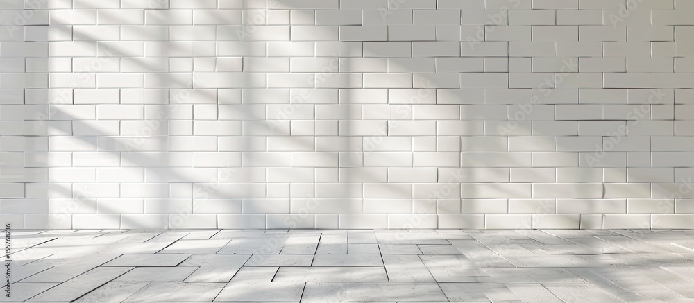 Poster white and cream the tile wall high resolution real photo or brick seamless and texture interior back