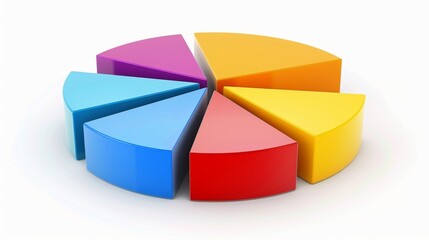 Obraz premium A pie chart illustrating market share percentages among competitors in the telecommunications sector