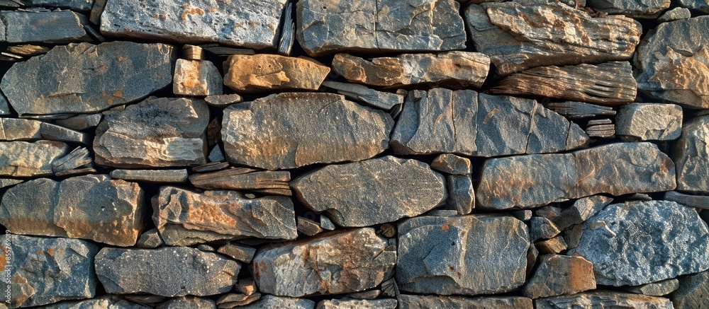 Fototapete old stone wall close-up. with copy space image. place for adding text or design
