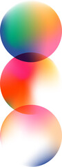 Abstract color gradient round shapes