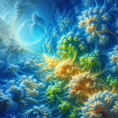 Fractals on icy background