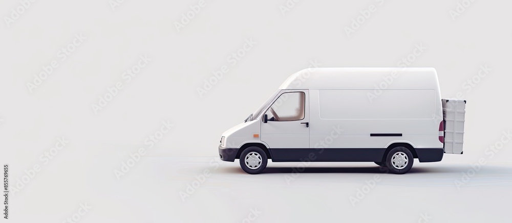 Poster Delivery Van Isolated. with copy space image. Place for adding text or design
