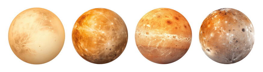 Astronomy space mercury planet png cut out element set