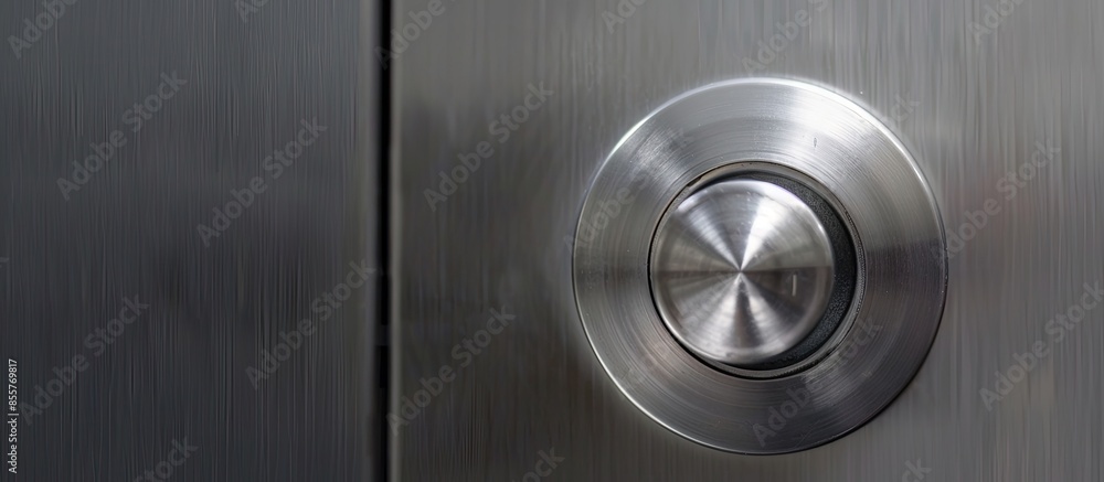 Poster stainless steel door knob. with copy space image. place for adding text or design