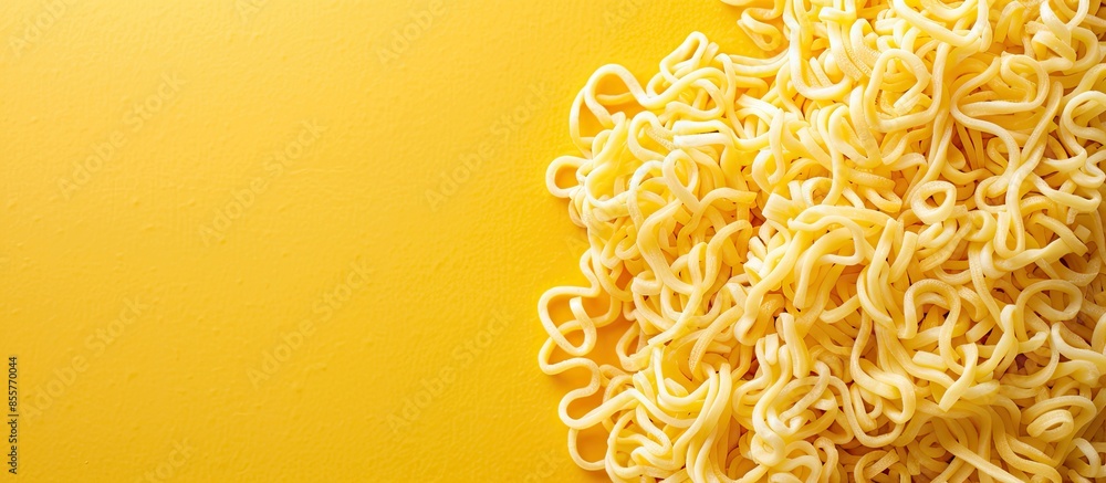 Aufkleber dried noodles with pastel background texture food. with copy space image. place for adding text or d