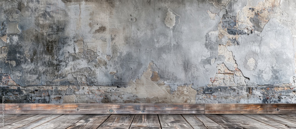 Poster Smooth mortar wall,loft texture and background. with copy space image. Place for adding text or design