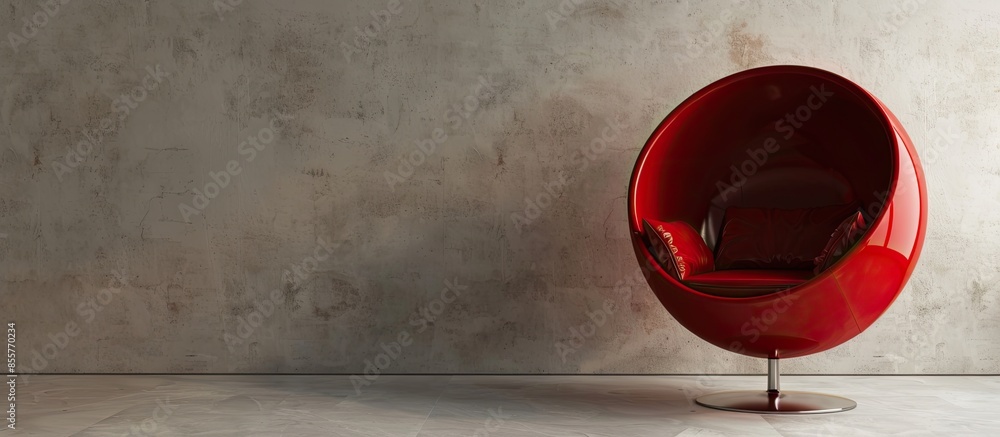 Aufkleber round chair. with copy space image. Place for adding text or design