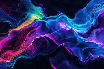 Obraz premium Beautiful texture surface neon wave, design natural abstract background