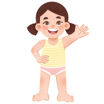 recommend clip art: Girl body parts watercolor illustration