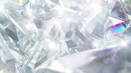 Obraz premium Mesmerizing spectrum shines through fractured crystal refraction