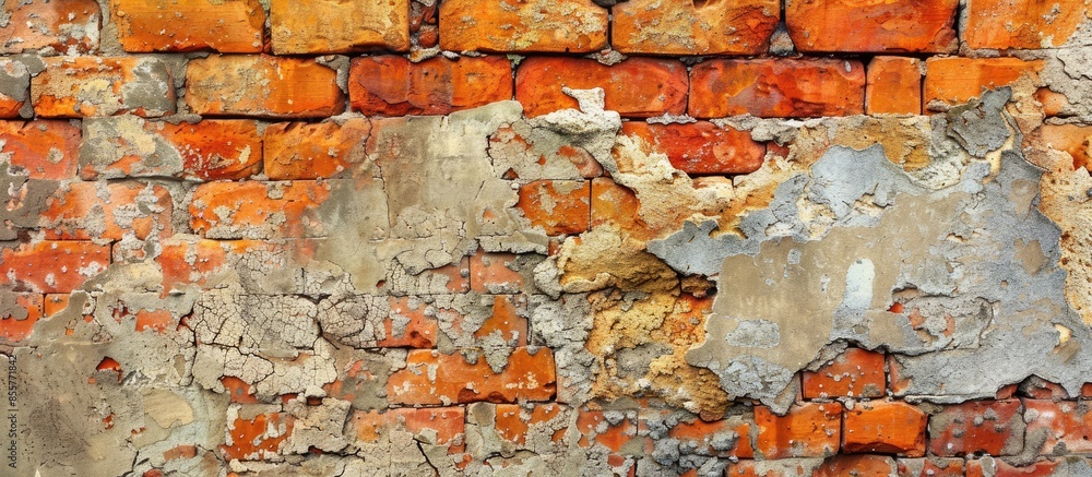 Poster brick wall. bricklaying. old wall. with copy space image. place for adding text or design