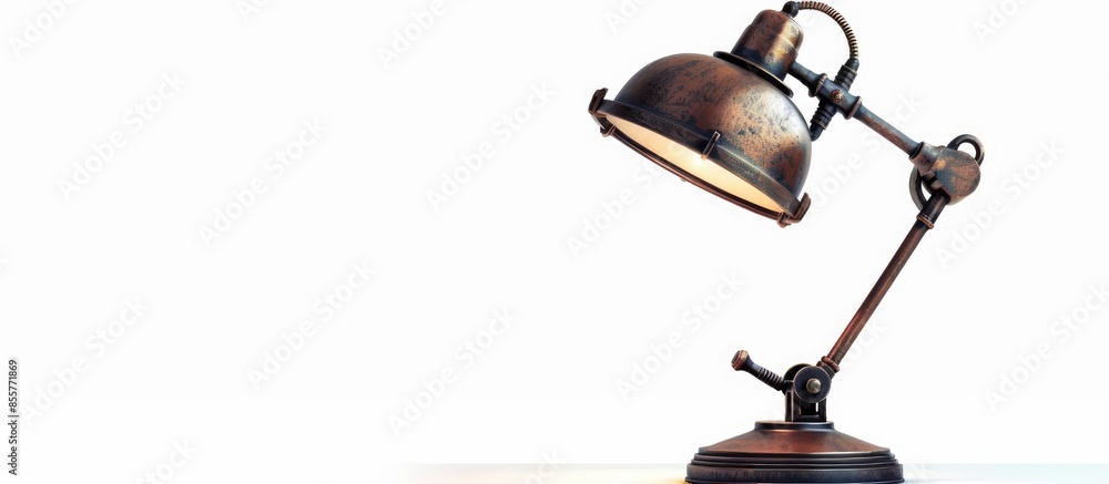 Poster Desk lamp isolate on white background. with copy space image. Place for adding text or design