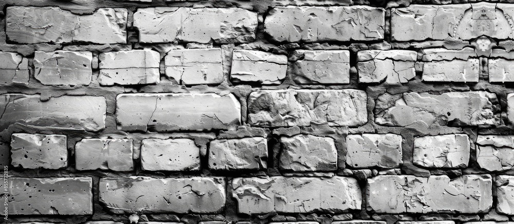 Aufkleber black and white brick wall texture background or wallpaper abstract paint to flooring and homework .