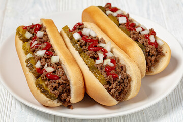 Midwestern Loose Meat Sandwiches on a white plate