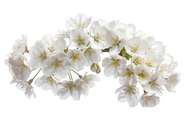 Obraz premium White Cherry Blossom Flowers isolated on transparent background png