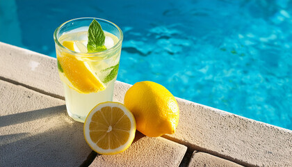 Refreshing Lemonade by the Pool